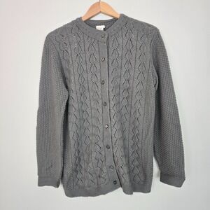Vintage Haband Womens Cable Knit‎ Cardigan Size S Made USA Classic